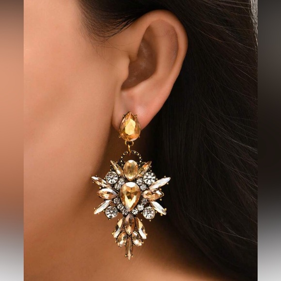 Elegant Gold and Silver Statement Earrings